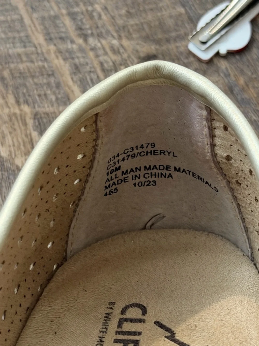 Cliffs by WHITE MOUNTAIN Cream Perforated Ballet Flats with Bow - Picture 5 of 6